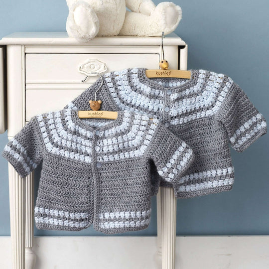 Raglan Crochet Baby Sweater - Free Pattern