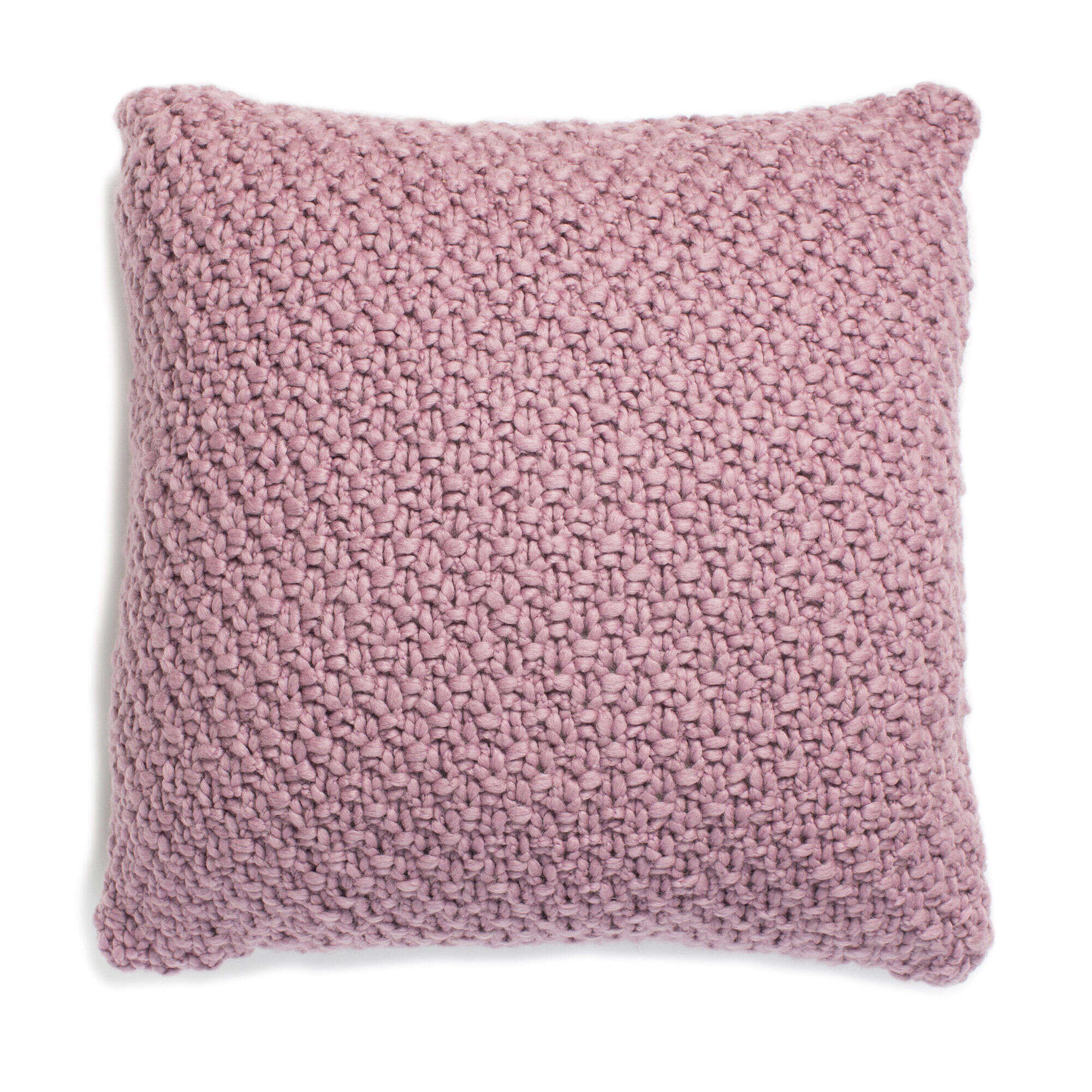 Free Pattern: Irish Moss Knit Floor Pillow in Patons Cobbles yarn
