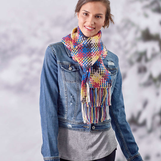 Loom Knitting by This Moment is Good!: Loom Knit Fair Isle Infinity Scarf  (Free Pattern)