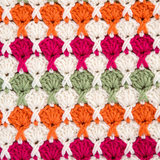 Bernat Lemon Peel Stitch Crochet Blanket​
