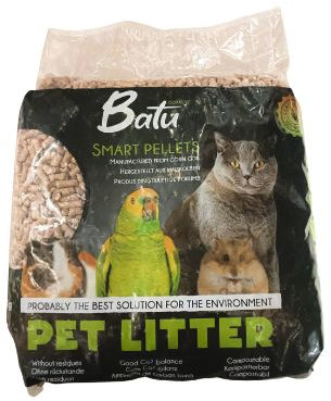 BATU Aşternut din ştiuleti de porumb pentru pisici şi animale mici 7L/3kg