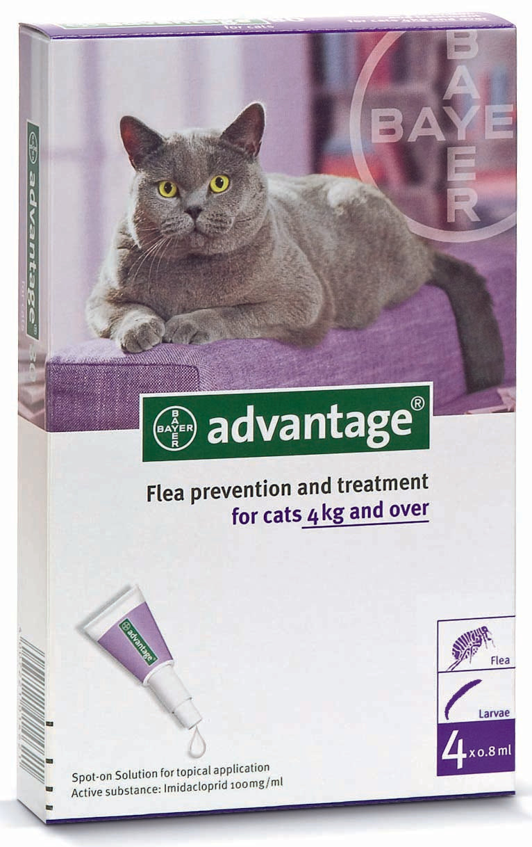 ADVANTAGE (Bayer) împotriva puricilor pentru pisici şi iepuri, 1 fiolă