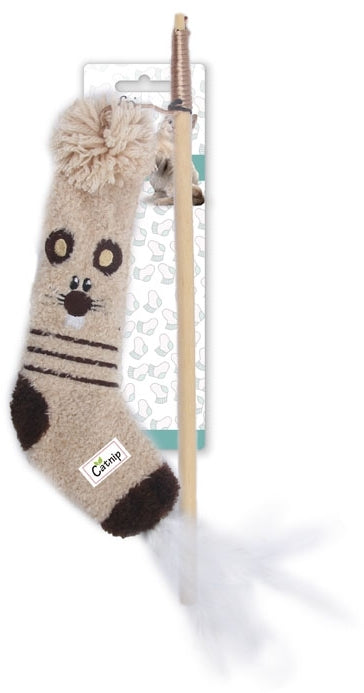 ALL FOR PAWS Cat Sock Baghetă jucărie pentru pisici şosetă şoarece,122x8.5x5.5cm