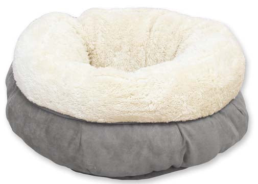 All for paws lamb pat pentru pisici din pluş si lână, gri, 45x45x25cm