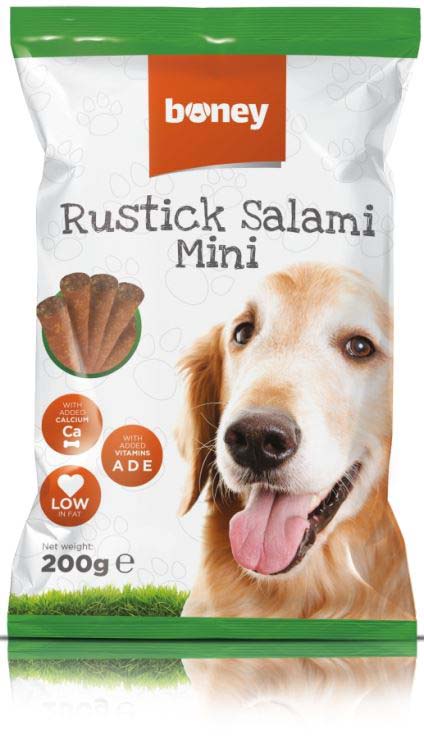 Boney recompense pentru câini rustick salami mini 200g