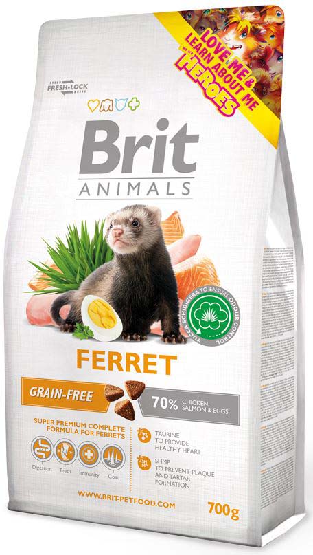 Brit animals ferret, hrană completă pentru dihori 700g