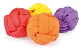 Camon jucărie pentru câini minge împletită, material textil 8cm, diverse culori