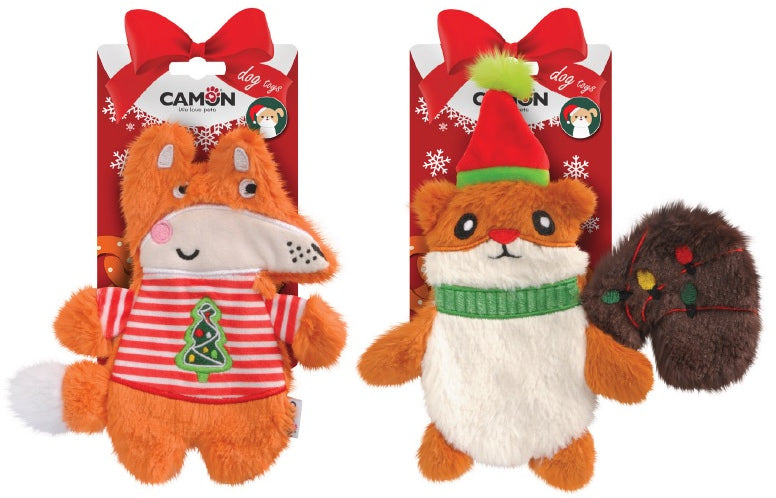 CAMON Jucărie pt câini cu specific de Crăciun, din pluş, diverse modele, 20 cm