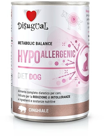 Disugual hypoallergenic conservă pentru câini, cu carne de mistreţ 400g
