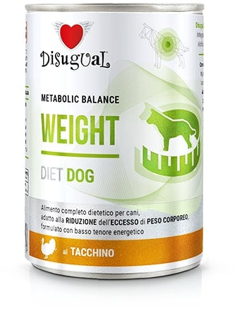 Disugual weight conservă pentru câini, cu carne de curcan 400g