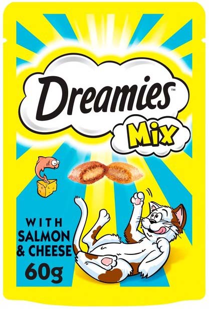 DREAMIES Delicatese pentru pisici Mix Somon şi Brânză 60g