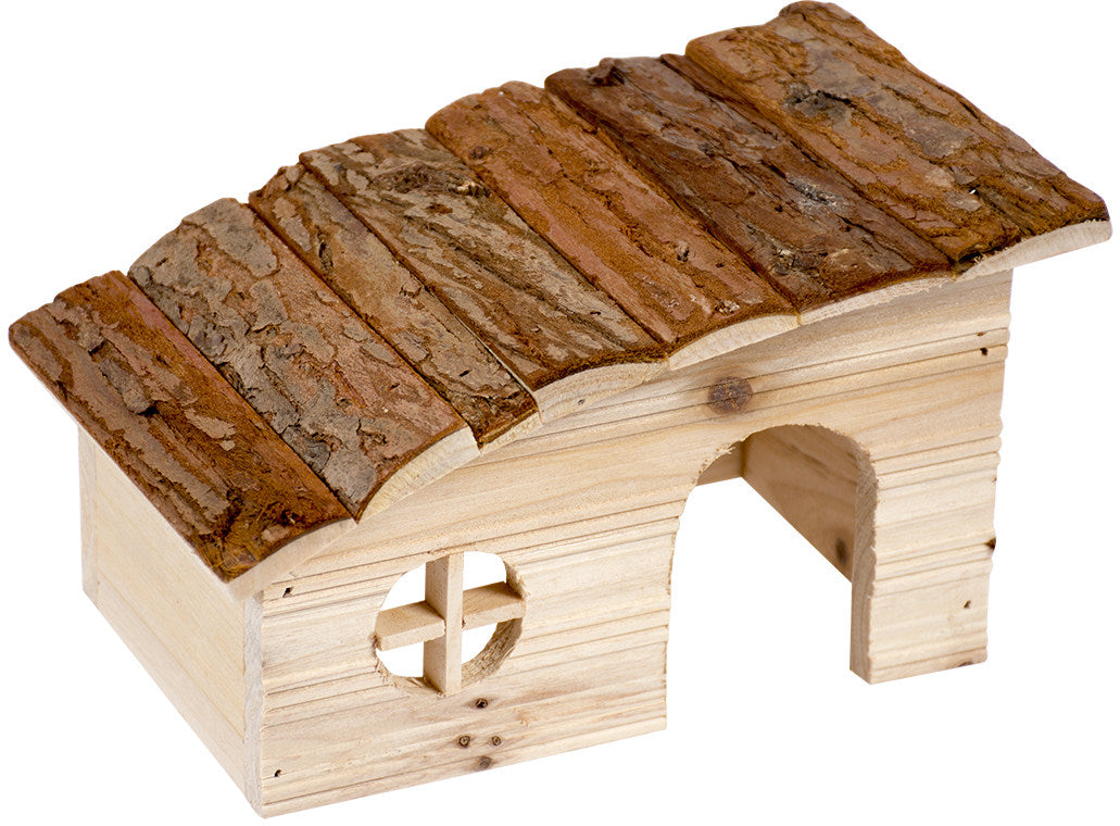Duvo+ căsuţă pentru rozătoare, acoperiş înclinat, lemn, 20x13x12cm