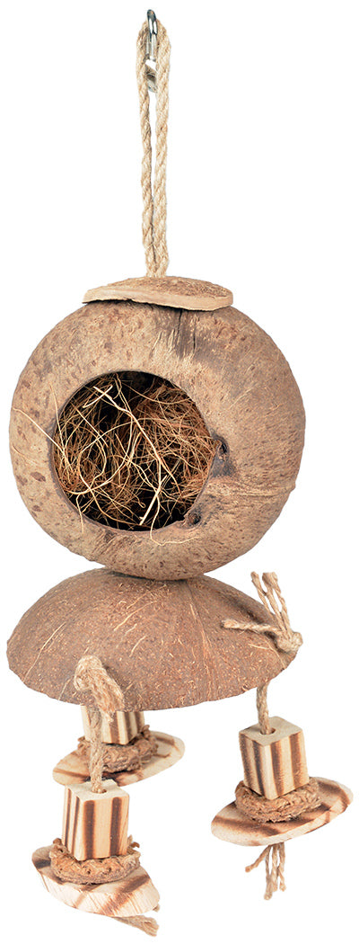 Duvo+ jucărie pentru rozătoare şi păsări coconut jungle, cuburi, 34x12x12cm