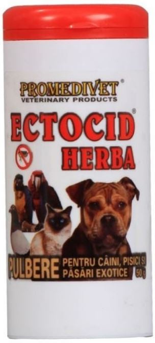 ECTOCID Herba (Promedivet) Pulbere pentru câini, pisici şi păsări exotice 50g