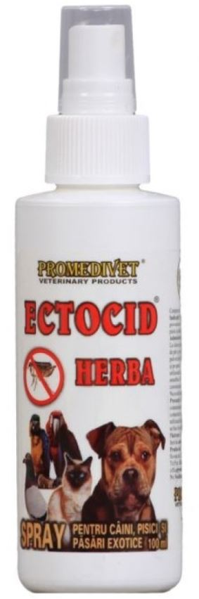 ECTOCID Herba (Promedivet) Spray pentru câini, pisici şi păsări exotice 100ml