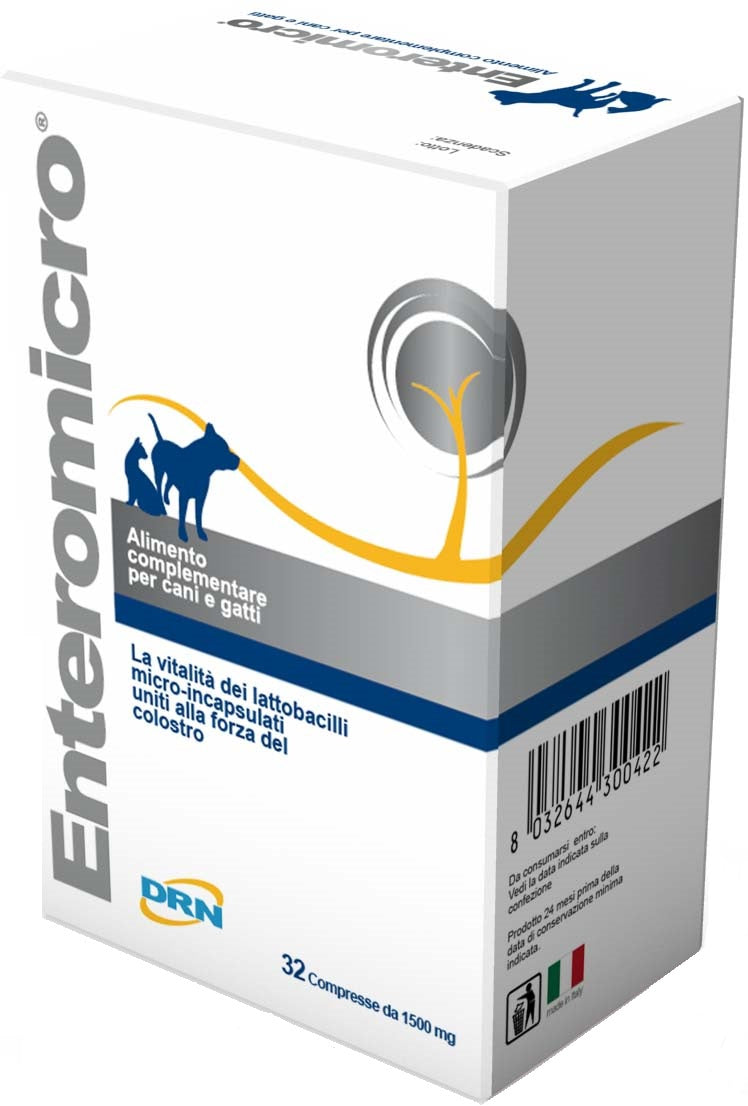 ENTEROMICRO (DRN) Supliment alimentar pentru câini şi pisici 1500mg, 32 tbl