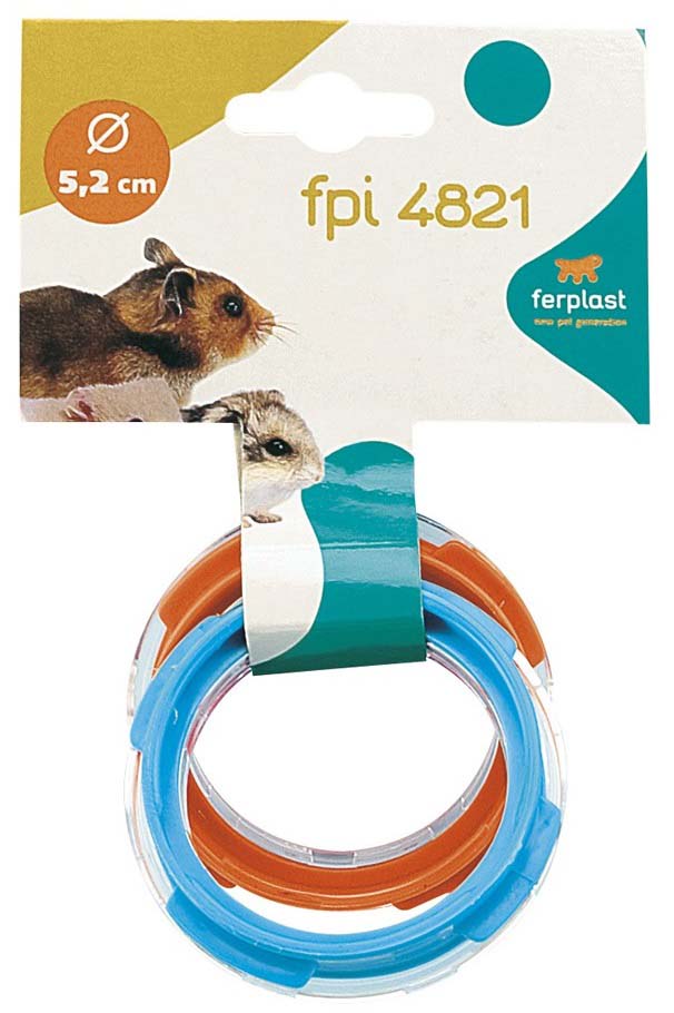 FERPLAST Set inele pentru tunel cuşcă hamsteri diam. 6 cm, diferite culori