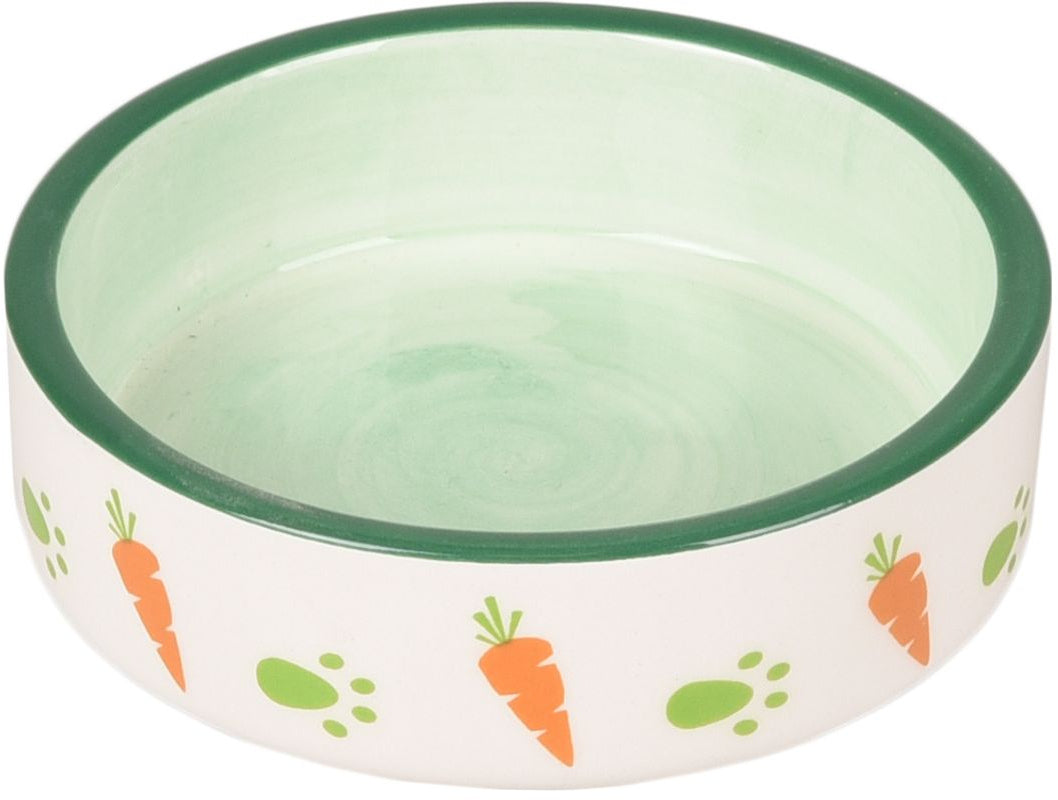 FLAMINGO Bol ceramic pentru rozătoare IGGY, verde, 8,5cm, 70ml