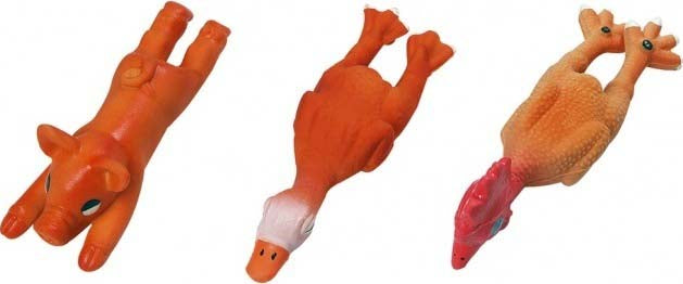 Flamingo jucărie pentru câini animale din latex, diverse modele 13x4x4cm