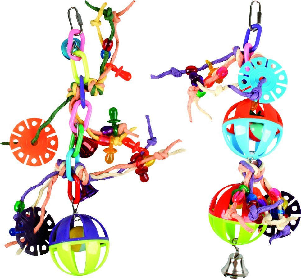 Flamingo jucărie pentru nimfe, şirag cu mingi şi accesorii, div. modele, 16x30cm