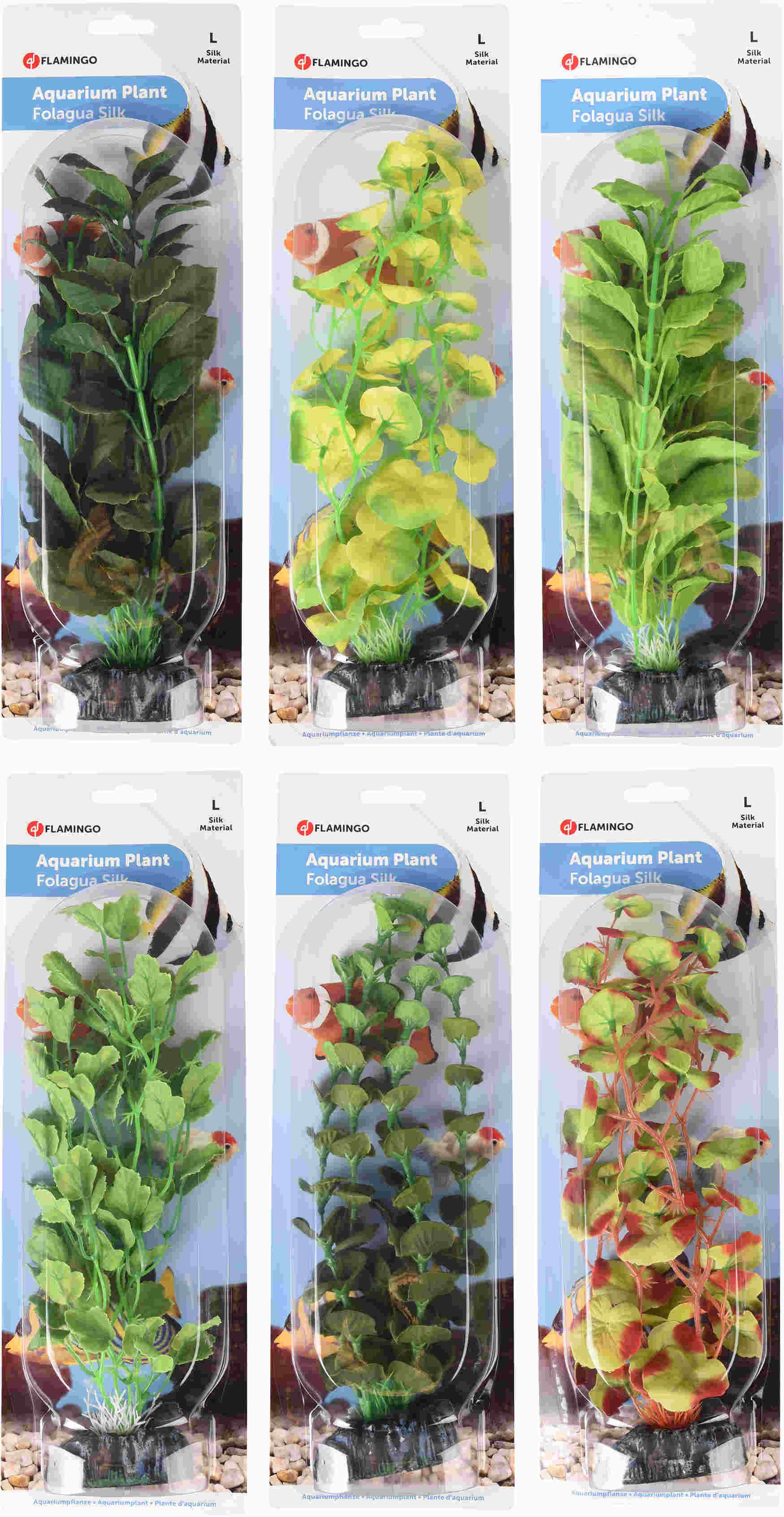 FLAMINGO Plante din textil pentru decor acvariu Brasil, M, 18cm, diverse modele