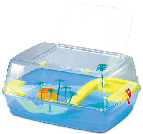 Fop acvariu din plastic pentru broaşte ţestoase corfu 53x38x25,5cm, 50 litri