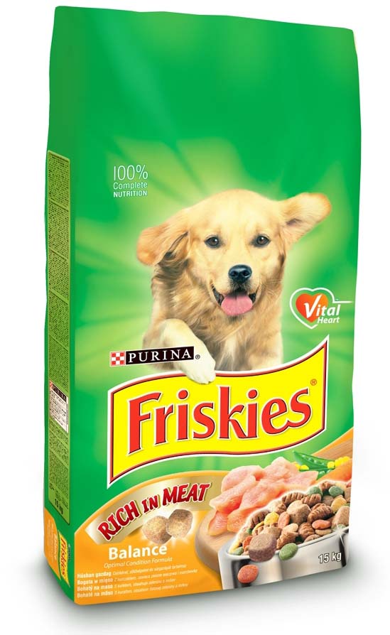 Friskies hrană uscată balance pentru câini adulţi, cu pui şi cereale