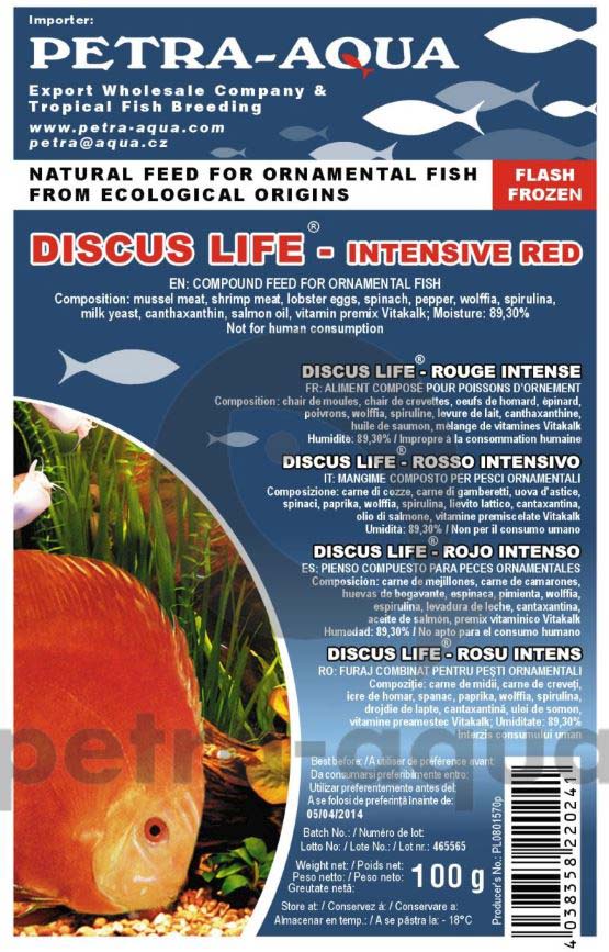 HRANA CONGELATA Discus life - intens rosu 100g