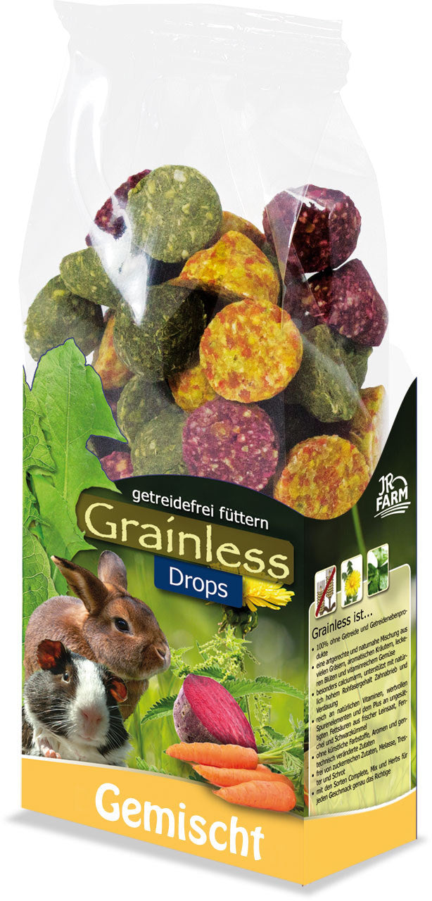 Jr farm grainless mixed drops, hrană complementară pentru rozăt şi iepuri 140g