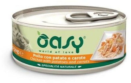 OASY Specialita Naturali Conservă pentru câini, cu Pui, Cartofi şi Morcovi 150g