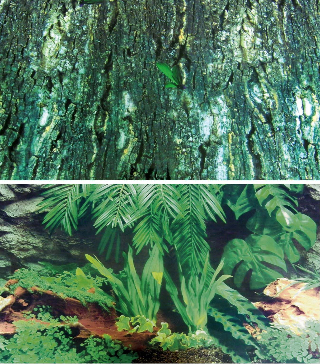 TRIXIE Fundal Scoarţă/Pădure tropicală cu faţă dublă pentru terariu 60x150cm
