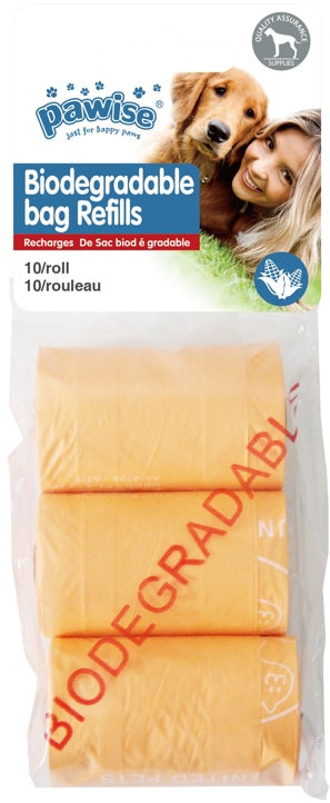 Pawise saci igienici biodegradabili pentru colectare excremente, 3role x 10 buc
