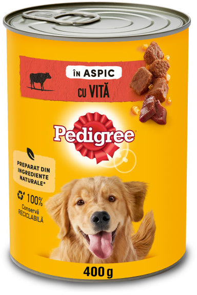 PEDIGREE Conservă pentru câini Adult, cu Vită în Aspic