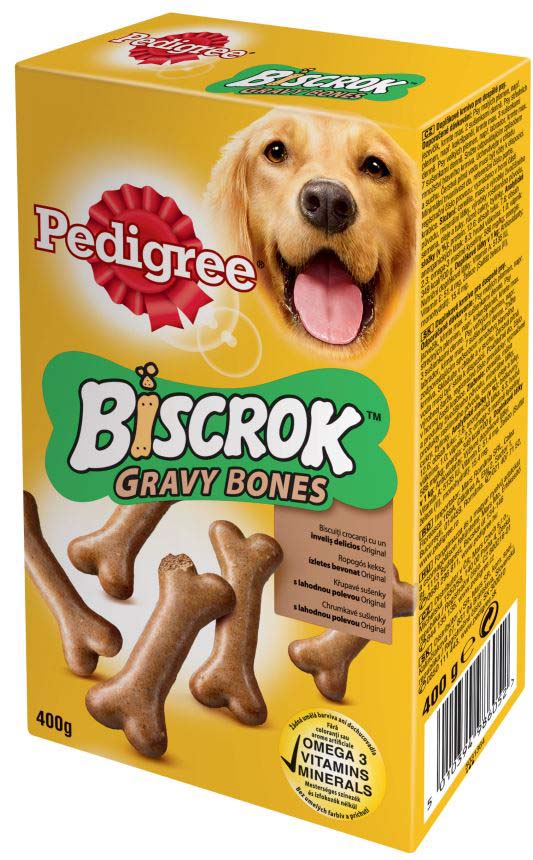 Pedigree delicii pentru câini biscrock gravy bones 400g