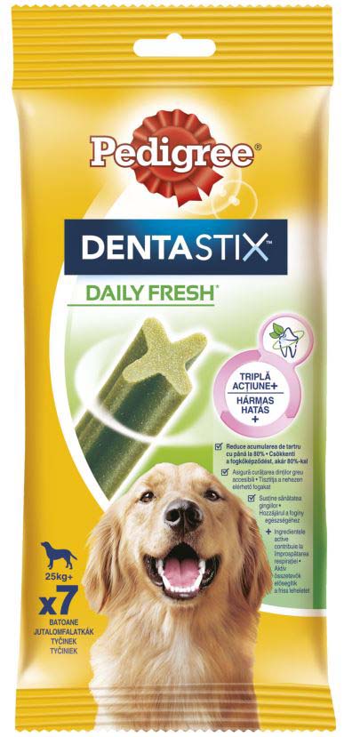 Pedigree delicii pt. câini dentastix fresh talie mare (25kg+), 7 buc, 270g