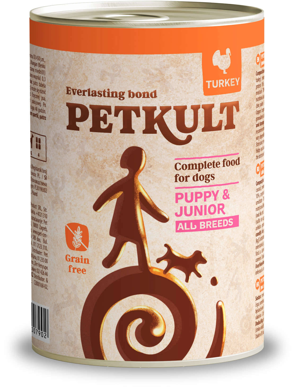 Petkult conservă pentru câini junior, curcan 400g