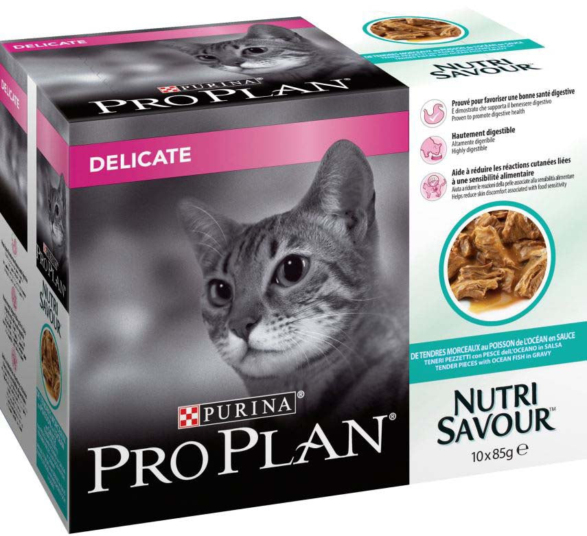 PRO PLAN Delicate Multipack hrană umedă pentru pisici, cu Peşte oceanic