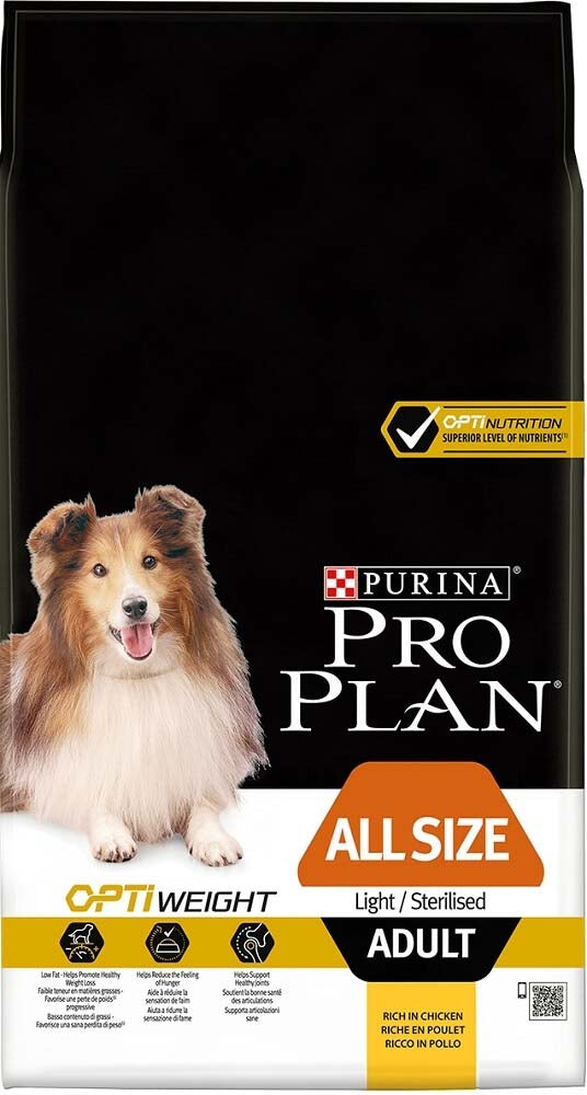 PRO PLAN Hrană uscată LIGHT pt câini Adulţi All Breed, cu Pui