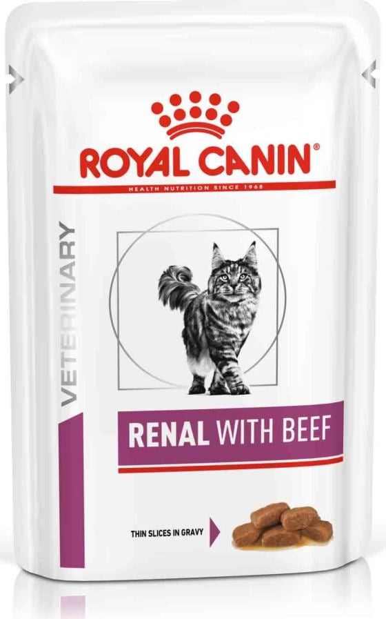 Royal canin vhn renal plic hrană umedă pisici, cu vită 85g