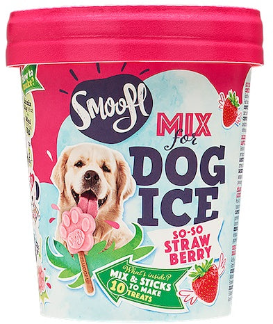 Smoofl mix îngheţată pentru câini, cu aromă de căpşuni 160g