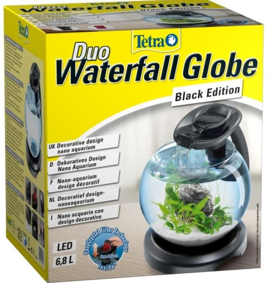 TETRA Acvariu Bol Cascade Duo Waterfall 6,8L, Negru