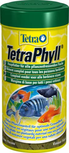 Tetra phyll hrană sub formă de fulgi pentru peşti ornamentali ierbivori 100ml