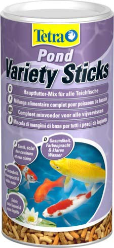 Tetra pond variety sticks hrană pelete pentru vitalitatea peştilor de iaz 1l
