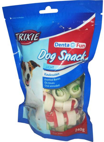 TRIXIE DentaFun Dog Snack Knott Bones Oase înnodate pentru câini 240g