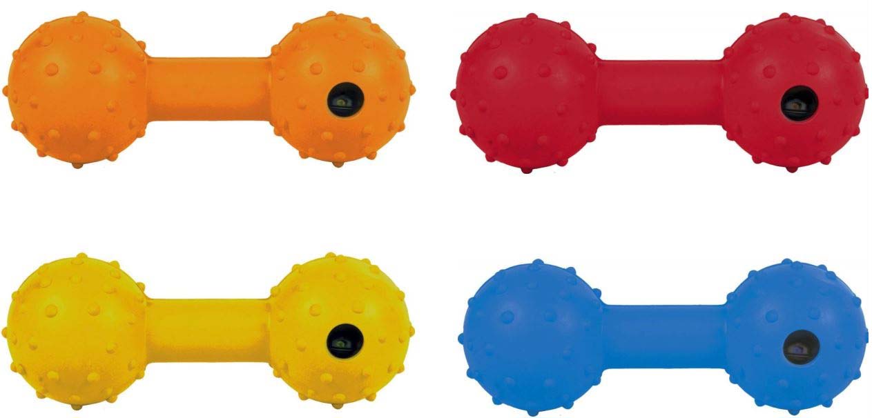 Trixie jucărie pt. câini os cauciuc natural, cu clopoţel 12cm, diverse culori