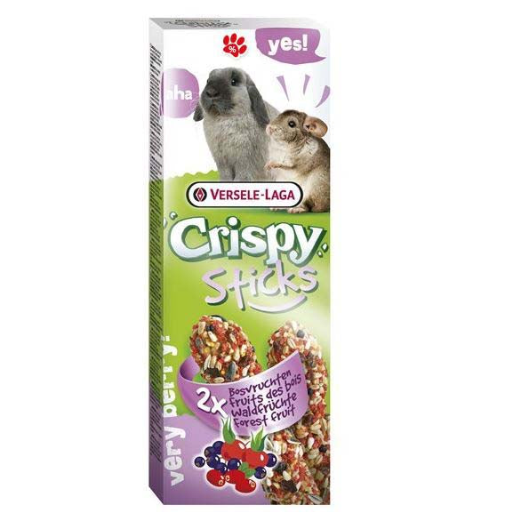 Versele-laga crispy sticks pt iepuri şi şinşila fructe de pădure, 2bucăţi, 110g