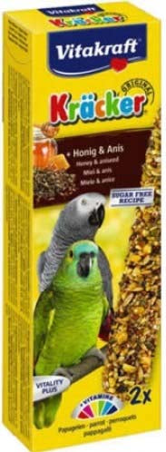 Vitakraft baton pentru papagali mari africani, cu miere şi anason 2 bucăţi, 180g