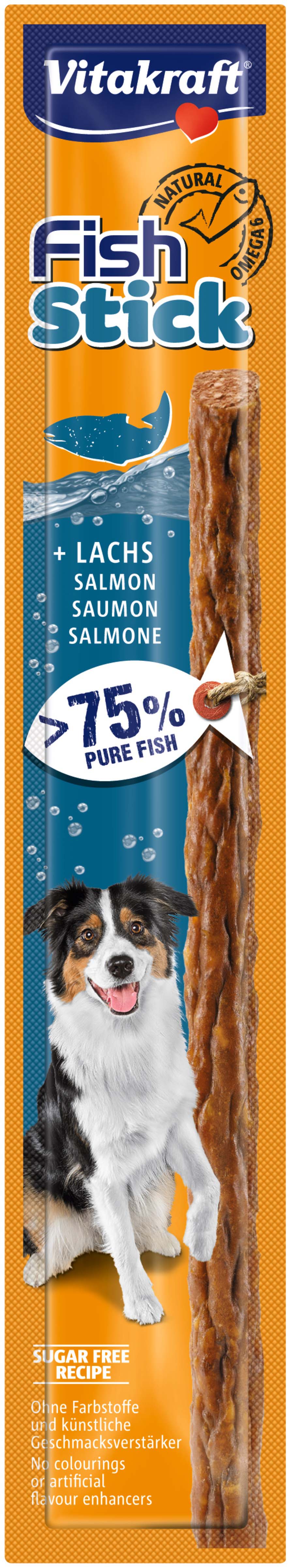 Vitakraft delicatese pentru câini fish stick cu somon, 1 bucată, 15g