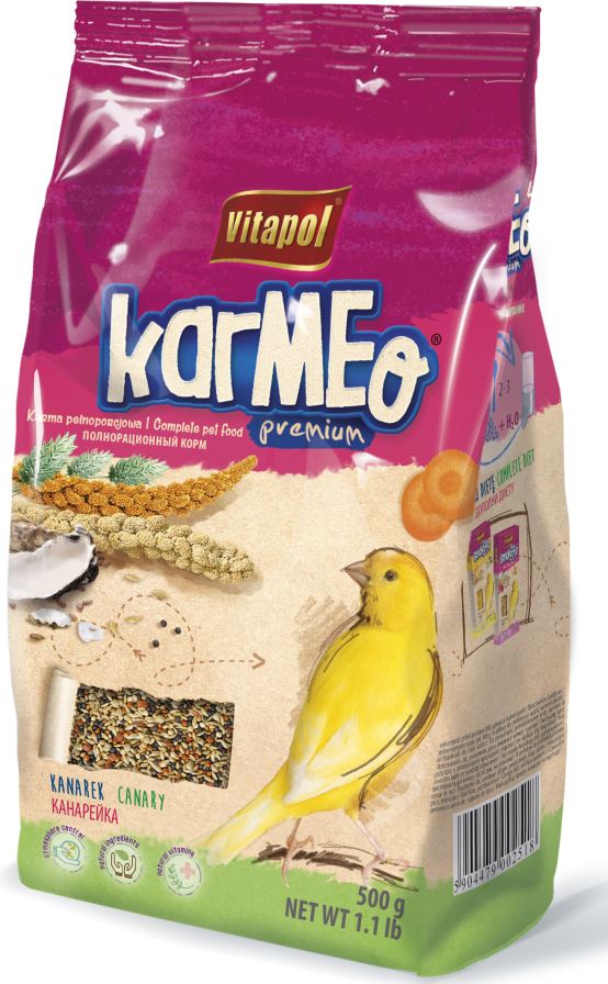 Vitapol karmeo premium hrană completă pentru canari 500g