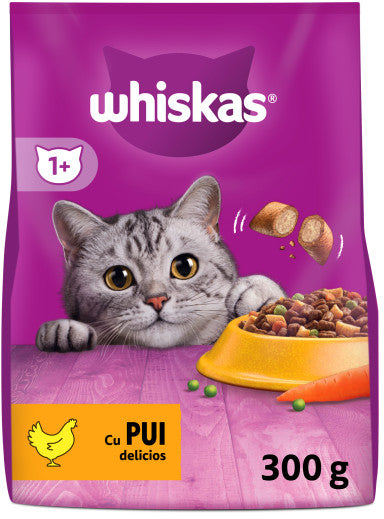 Whiskas hrană uscată pentru pisici adulte, cu pui 300g